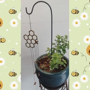 Bee Honeycomb Metal Wind Chime